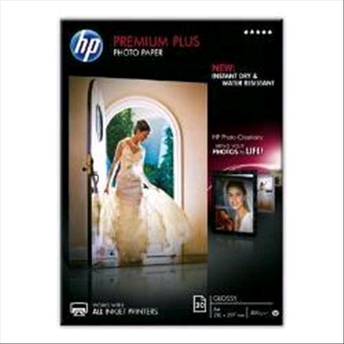 Hp Cr672A Premium Plus Carta Fotografica A4 Satinata Bianca 300Gr/M2 20 Pz. - RMN negozio di elettronica