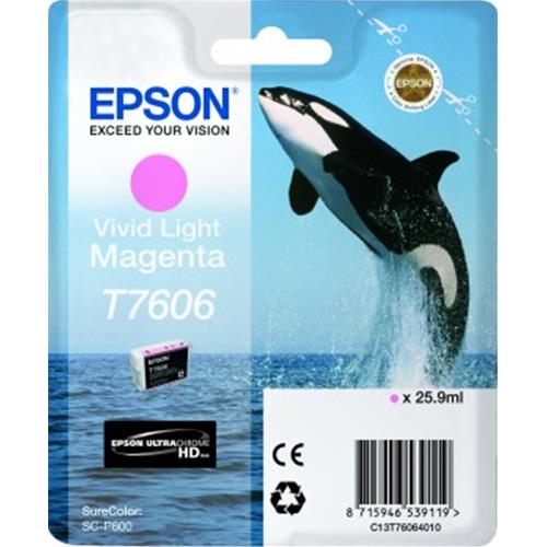 Epson T7606 Cartuccia Magenta Light Per Stampanti Epson Garanzia Italia (C13T76064010) - RMN negozio di elettronica
