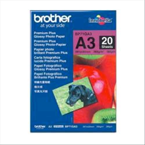 Brother Bp71Ga3 Risma 20 Fogli Carta Formato A3 260 Gr/M2 Colore Bianco Finitura Lucida - RMN negozio di elettronica