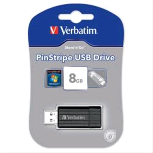 Verbatim Store 'N' Go Pinstripe 8Gb Usb 2.0 Colore Nero - RMN negozio di elettronica