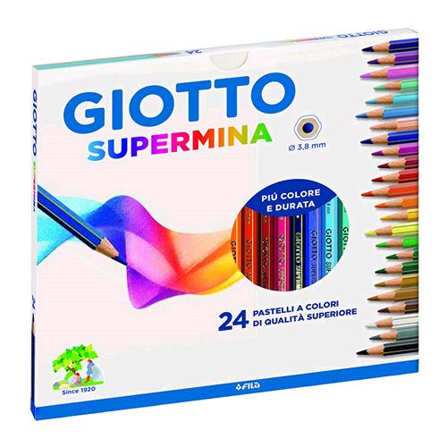 Giotto Supermina Pastelli 3.8Mm Colori Assortiti Conf 24 Pz. - RMN negozio di elettronica