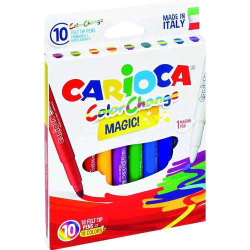 Carioca Color Change Pennarelli Punta Maxi Colori Assortiti + 1 Magink Pen Conf. 10 Pz. - RMN negozio di elettronica