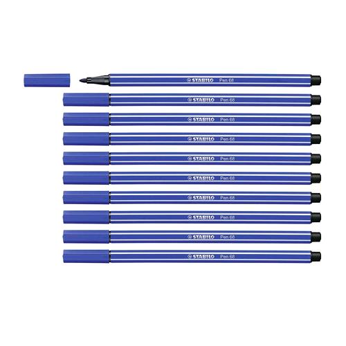 Stabilo Pen 68 Penna Per Grafica Tratto 1 Mm Colore Blu Oltremare Conf. 10 Pz. - RMN negozio di elettronica