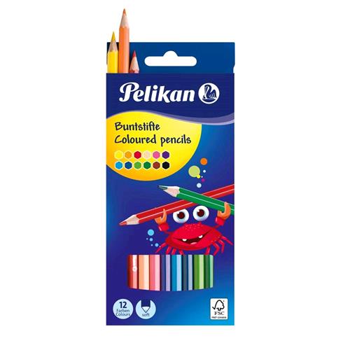 Pelikan Pastello Fusto Esagonale Laccato Colori Assortiti Conf 12 Pz. - RMN negozio di elettronica