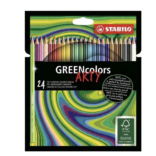 Stabilo Greencolors Arty Pastello Mina 3 Mm Colori Assortiti Conf 24 Pz. - RMN negozio di elettronica