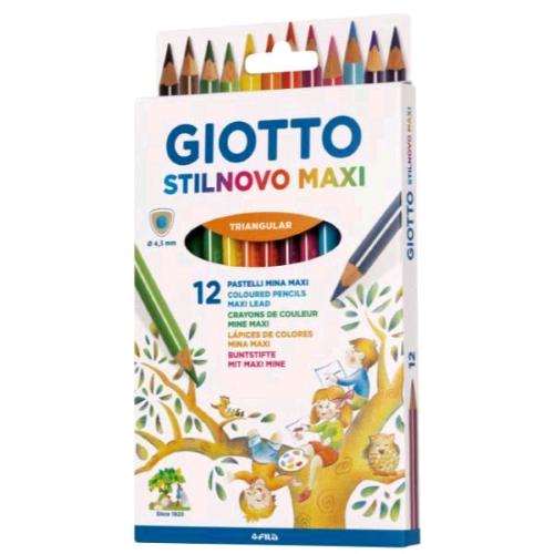 Giotto Stilnovo Maxi Pastello Mina 4.3 Mm Colori Assortiti Conf 12 Pz. - RMN negozio di elettronica