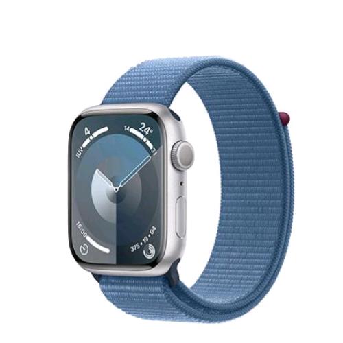 Apple Watch Series 9 Gps 45Mm Aluminium Case Silver Con Cinturino Sport Loop Winter Blue - RMN negozio di elettronica