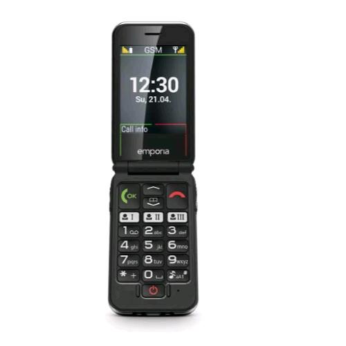 Emporia Joy 2G 2.8" Easyphone Clamshell Tasti Chiamata Rapida Fotocamera Italia Black - RMN negozio di elettronica