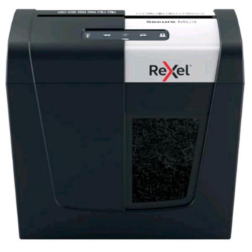 Rexel Secure Mc3 Distruggidocumenti A Microparticelle Cestino 10 Lt Capacita' 3 Fogli Nero - RMN negozio di elettronica